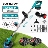 6 Inch 12000RPM Electric Lawn Mower 100-135cm Foldable Trimmer Pruning Cutting Garden Power Tool for Makita Battery Pin